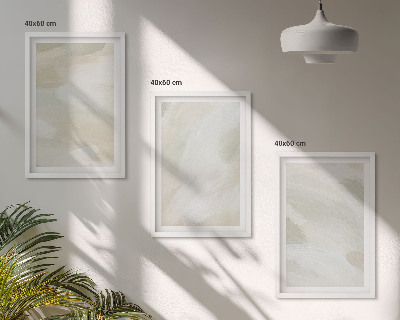 Three-piece wall art piece Bright paints abstract boho