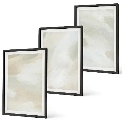 Three-piece abstract boho wall art bright paints