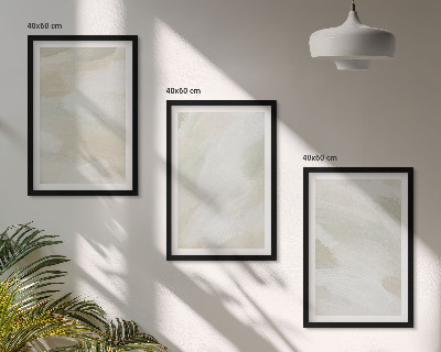 Three-piece wall art piece Bright paints abstract boho