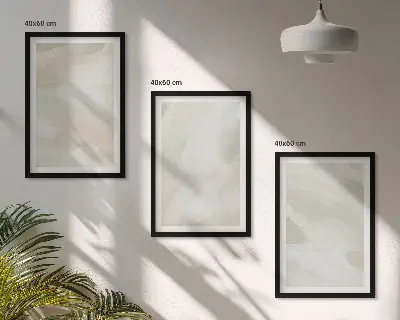 Three-piece abstract boho wall art bright paints