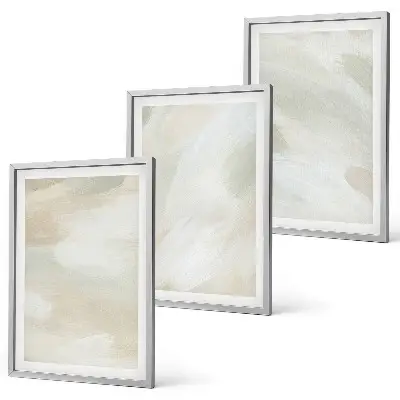 Three-piece abstract boho wall art bright paints