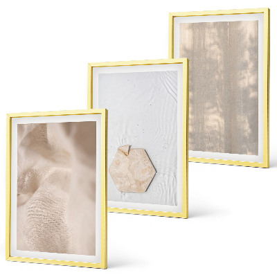 Three-piece wall art piece Subtle textures boho nature