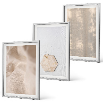 Three-piece wall art piece Subtle textures boho nature