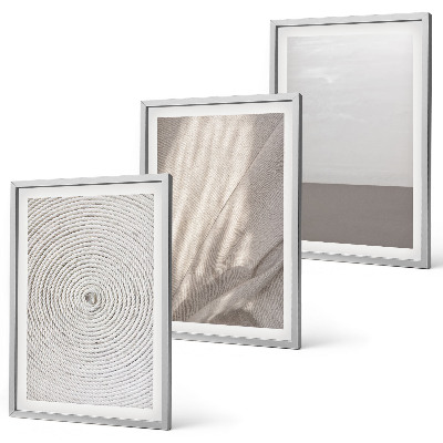 Set of 3 framed wall art pieces Natural boho textures