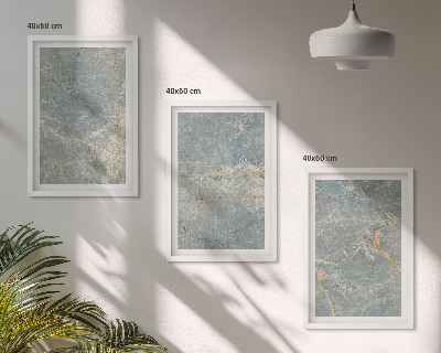 Three-piece wall art piece Green marble decorative stone