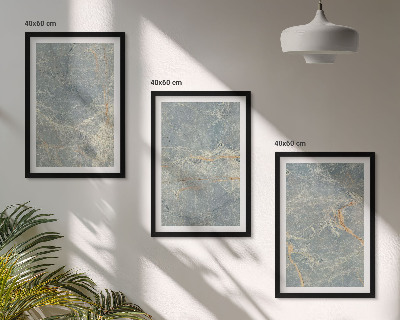 Three-piece wall art piece Green marble decorative stone