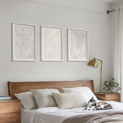 Wall art set Pastel marble structures