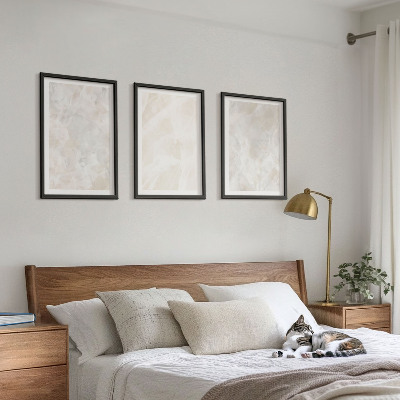 Wall art set Pastel marble structures