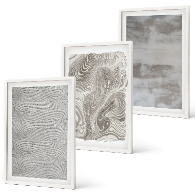 Three-piece wall art piece Industrial abstract patterns