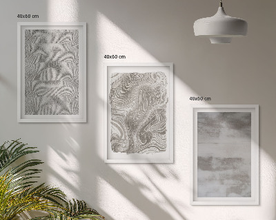 Three-piece wall art piece Industrial abstract patterns