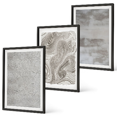 Three-piece wall art piece Industrial abstract patterns