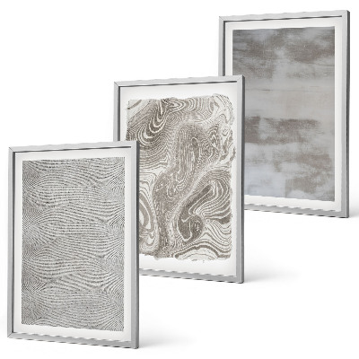 Three-piece wall art piece Industrial abstract patterns