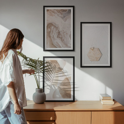 Wall art set Designer abstraction of nature