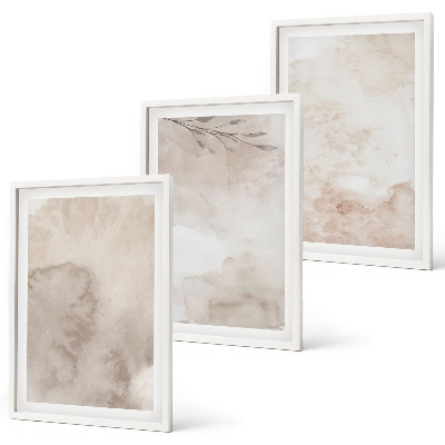 Wall art set Spilled boho watercolor paints