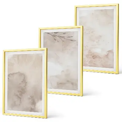 Spilled boho watercolor paints wall art set 