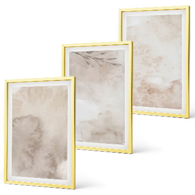Wall art set Spilled boho watercolor paints