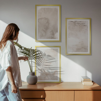Wall art set Spilled boho watercolor paints