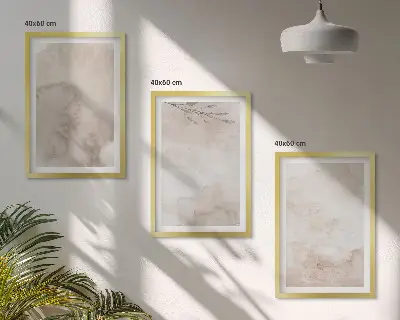 Spilled boho watercolor paints wall art set 
