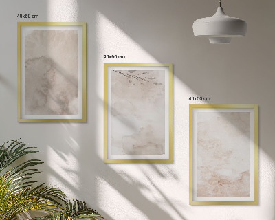 Wall art set Spilled boho watercolor paints