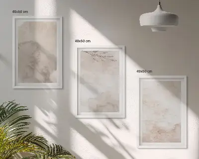 Spilled boho watercolor paints wall art set 