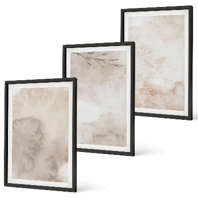 Wall art set Spilled boho watercolor paints
