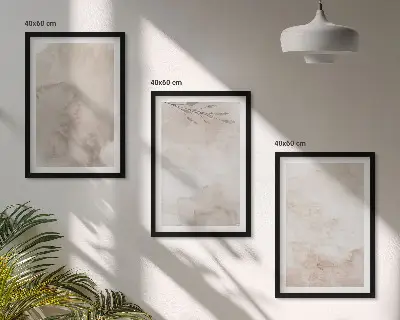Spilled boho watercolor paints wall art set 