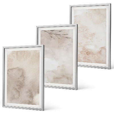 Wall art set Spilled boho watercolor paints