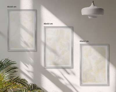 Three-piece wall art piece Bright texture paint design