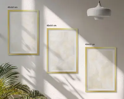 Three-piece wall art set bright textured paint design