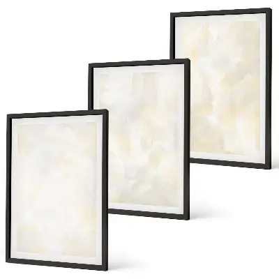 Three-piece wall art set bright textured paint design