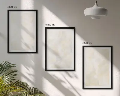 Three-piece wall art set bright textured paint design