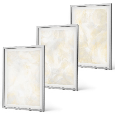 Three-piece wall art piece Bright texture paint design