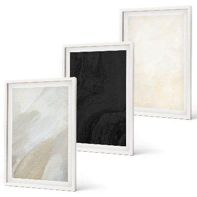 Set of 3 framed wall art pieces Structures shades minimalism