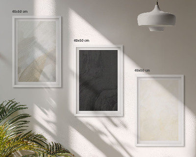 Set of 3 framed wall art pieces Structures shades minimalism