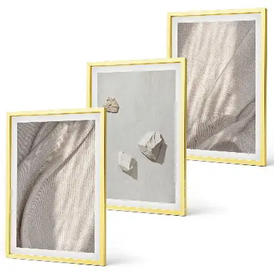 Three-piece boho wall art set close-up structural details