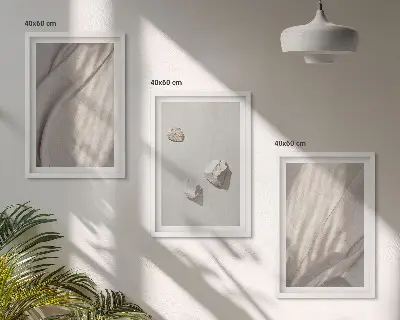 Three-piece boho wall art set close-up structural details