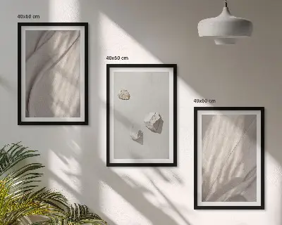 Three-piece boho wall art set close-up structural details