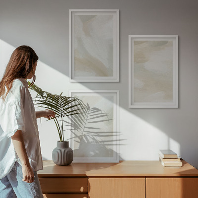 Wall art set Paint texture minimalism