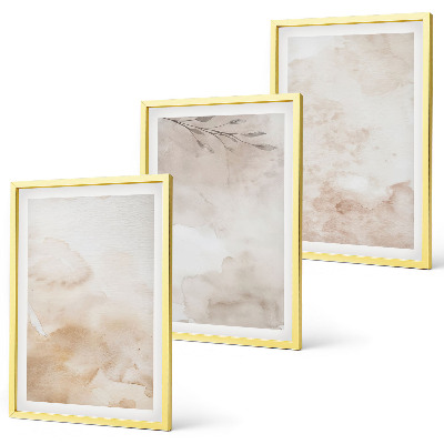Wall art set Watercolor pastel leaves
