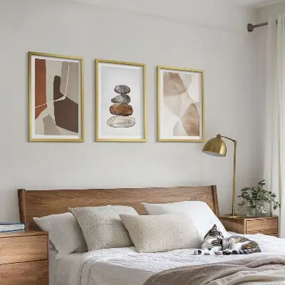 Modern abstract painting three-piece wall art set