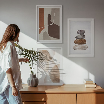 Three-piece wall art piece Modern abstract painting