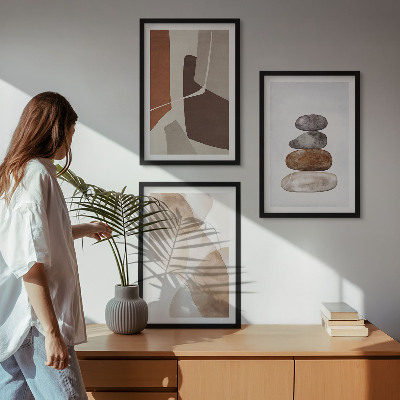Three-piece wall art piece Modern abstract painting