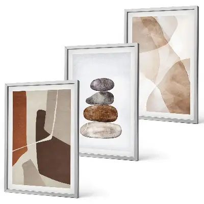 Modern abstract painting three-piece wall art set