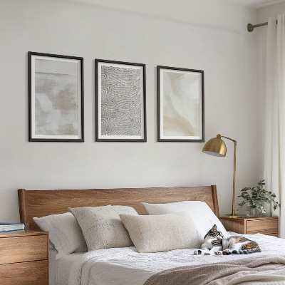 Set of 3 framed wall art pieces Abstract modern design