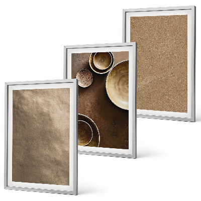 Three-piece wall art piece Minimalist stone structures