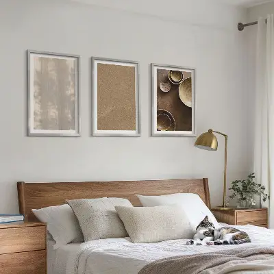 Minimalist texture structures set of 3 framed wall art pieces