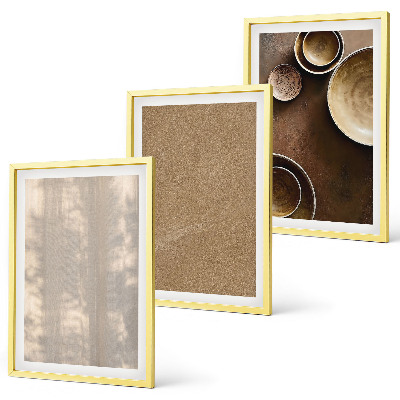 Set of 3 framed wall art pieces Minimalist texture structures
