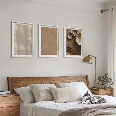 Minimalist texture structures set of 3 framed wall art pieces
