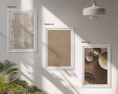 Minimalist texture structures set of 3 framed wall art pieces