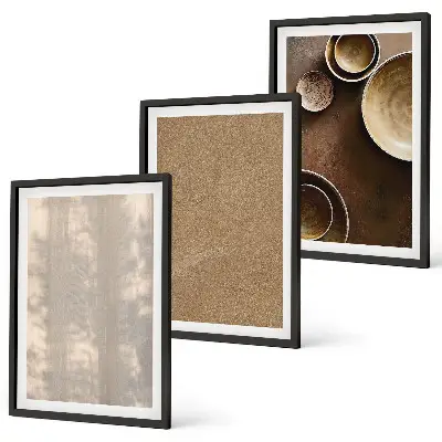Minimalist texture structures set of 3 framed wall art pieces